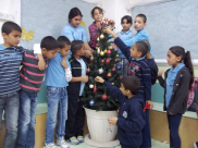 بالصور: طلاب مدرسة الزهراء الابتدائية في زيارة لكنيسة مار انطون بيافا